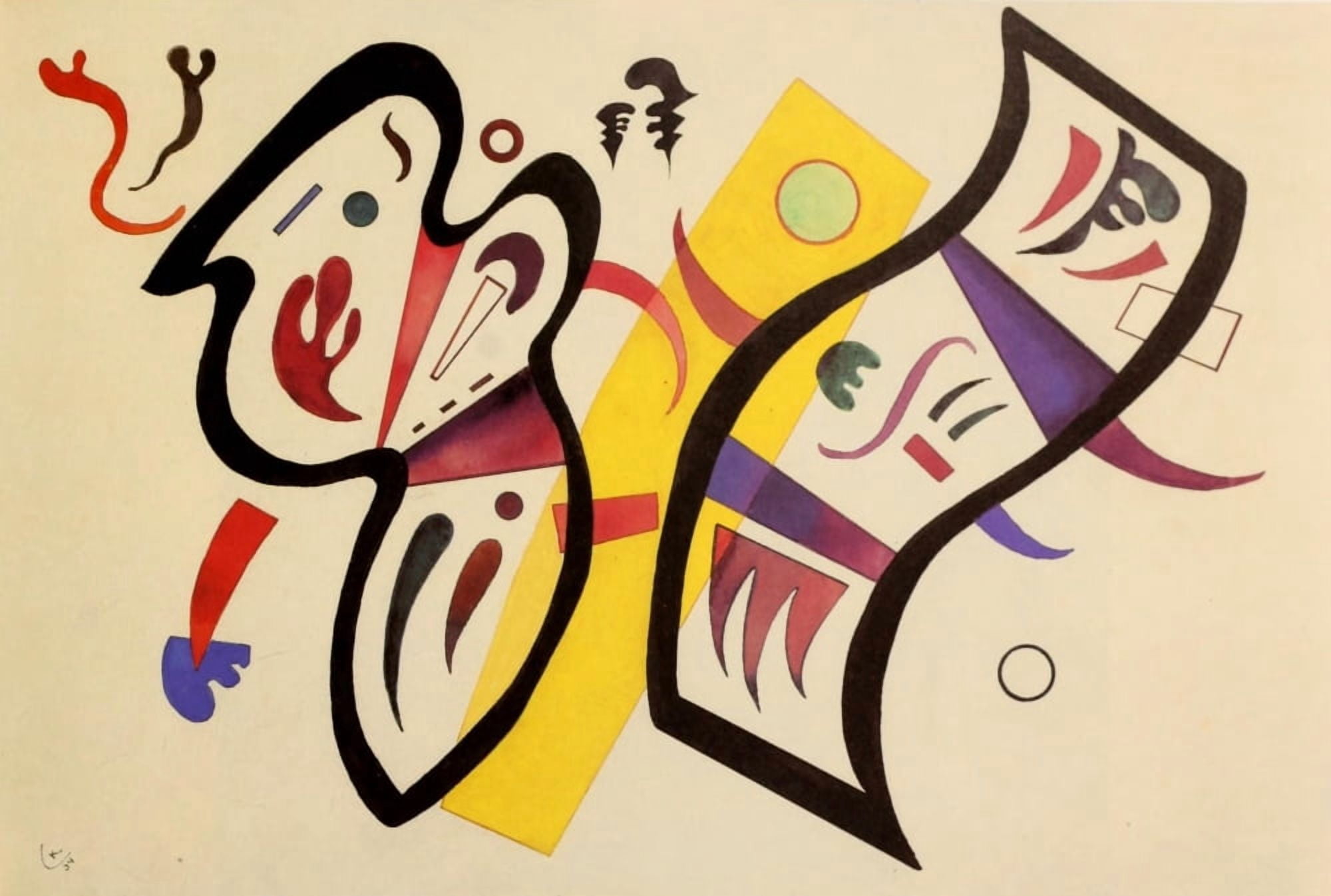 Double Affirmation 1934 Canvas Art - Wassily Kandinsky (24 x 36)