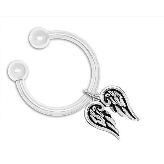 Double Angel Wings Religious Key Chains