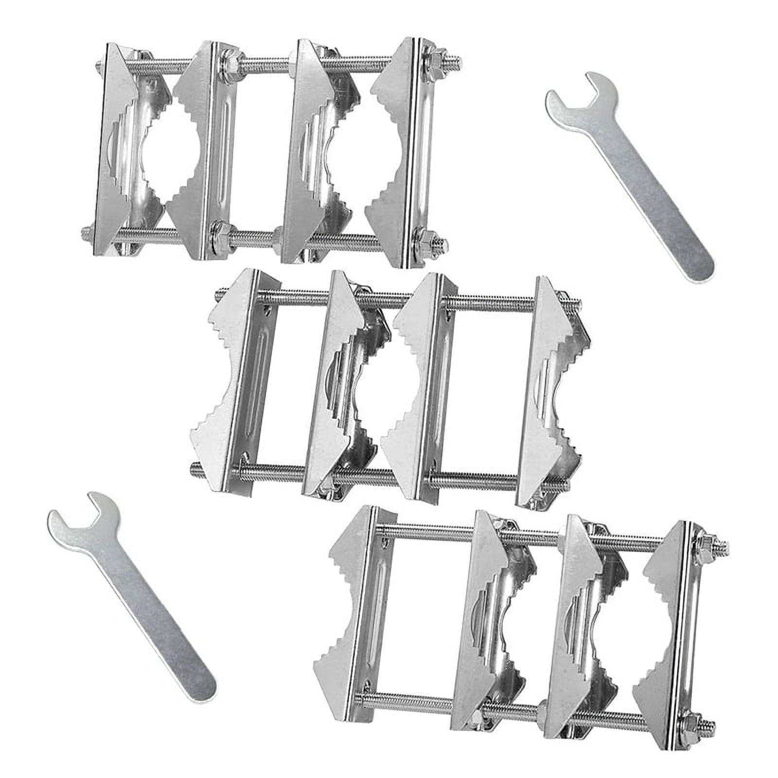 2 Pack Double Antenna Mast Clamp V Jaw Block 304 Stainless Steel TV Double Antenna Pole Holder Heavy Duty Pole to Pole Mounting Hardware Kit Bracket H