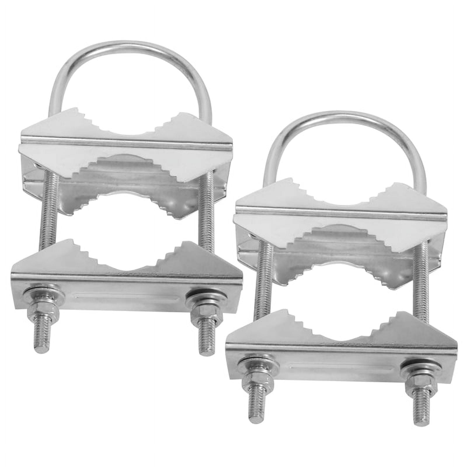 Double Antenna Mast Clamp VJaw Bracket U Bolts Pipe Mounting Hardware