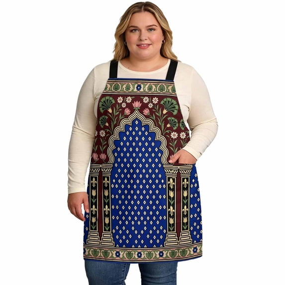 Simmetry Fower Double Arches Cooking Aprons for Men with 2 Pockets, 39