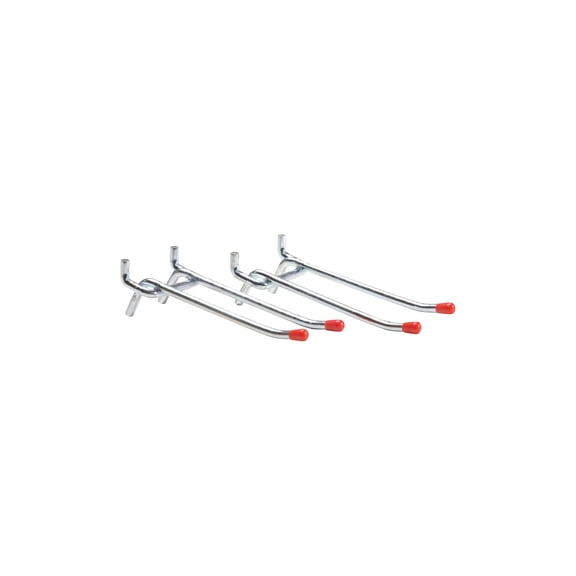 Double Arm Safety Tip Straight Pegboard Hook - Pack of 2 Residential Use, Standard Application