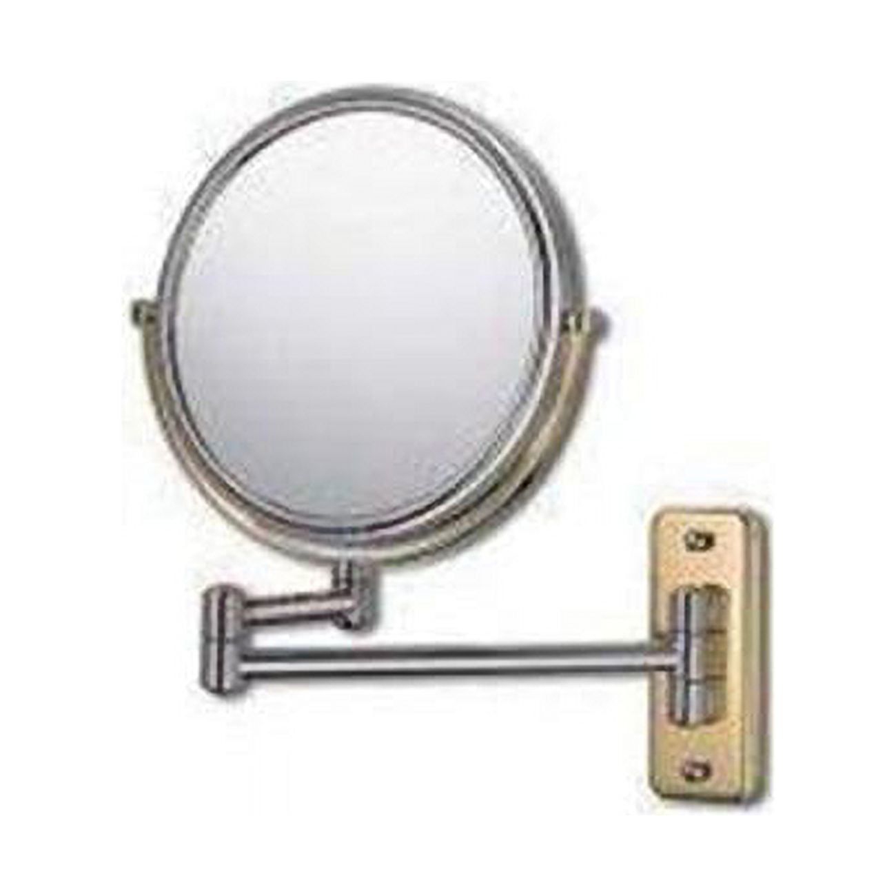 Round Silver Nickel Wall Mounted Fogless Magnifying Mirror
