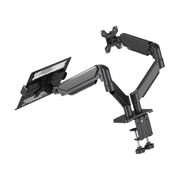 Double Articulating Arm Desk Stand For 17 To 32Inch Displays Optimized Workspaces Organization And Comfort