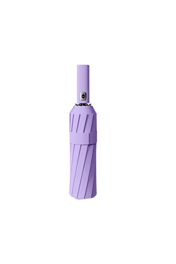 Double Automatic Reverse Folding Umbrella, Windproof 24-Fiberglass Ribs, UV Sun Protection, One-Hand Open/Close, All-Weather Travel Umbrella,Purple