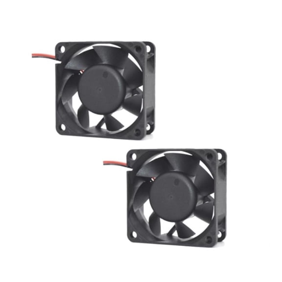 Double Ball Bearings Fan, 2Pcs DC 24V Big Airflow Cooling Fans for 3D Printer & Small Appliances Series, 6025 PBT Plastic Fan