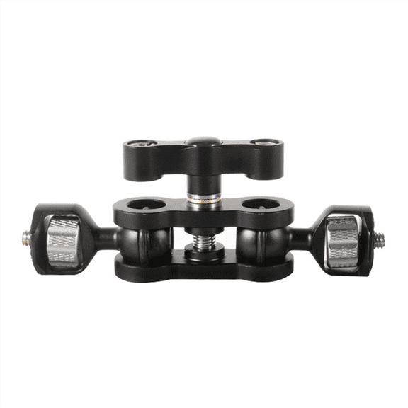Double Ball Head Magic Arm 360 Ballheads with 1/4inch Screw for Camera Monitor Light Microphone Gimbal Cage Mount,1 * Universal magic hand support,Black