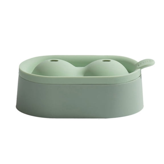 Double Ball Silicone Ice Cube Tray with Funnel Large Round Ice Molds for Whiskey,Cocktails,Easy Release and Cleaning