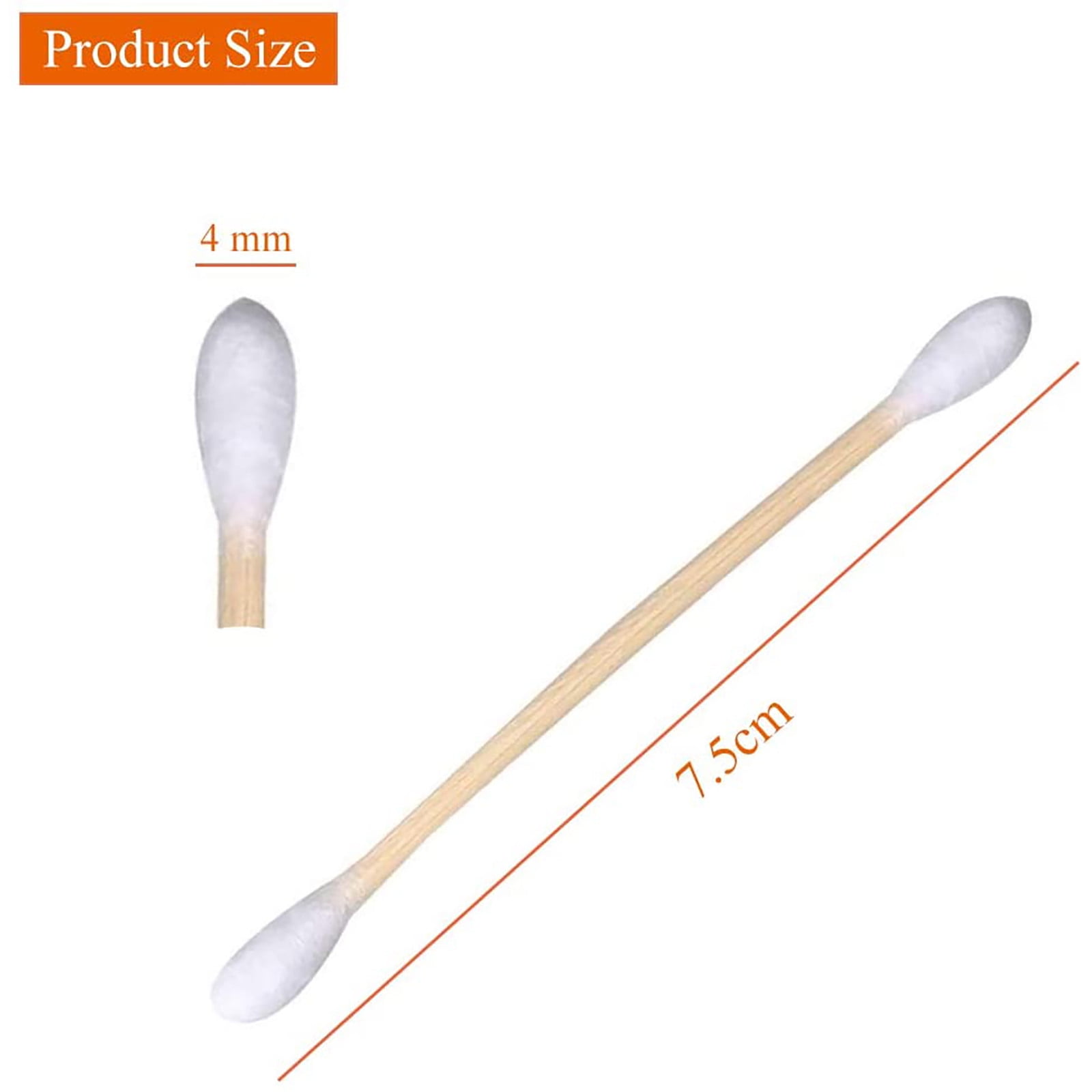 Double Ball-tipped Cotton Swabs, Bamboo Swabs Cleaning Absorbent Cotton ...