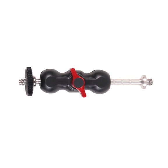Double BallHead Adapter Super Camera Clamp Mount 1/4inch and 3/8inch Threads for Cameras LED Lights Microphones