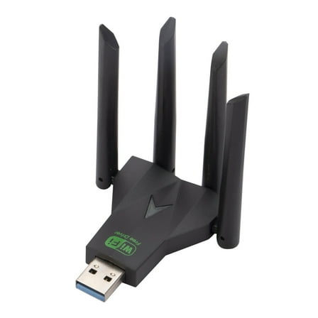 Double Band USB WiFi Adapter 1300Mbps 4 Antennas Wireless Networking Card For PC Laptop Hotspot Sharing Not need Driver