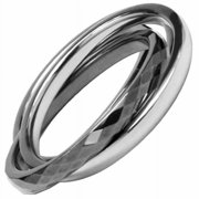 Double Banded Tungsten and Stainless Steel Ring