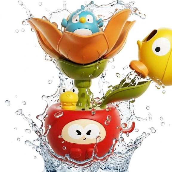 Grow Garden Bath Toy with Flower and Watering Can - Baby Bath Toy for Boys and Girls 18+ Months - Toddler Bath Suction Cup Toy Attaches to Shower Wall