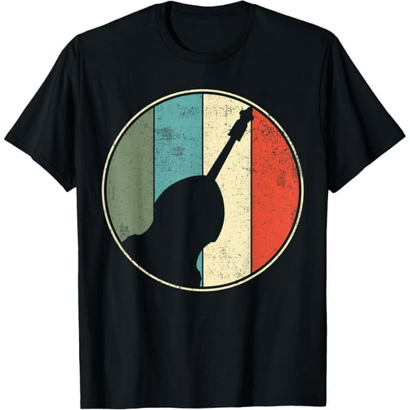 Double Bass Bassist Retro Vintage T-Shirt