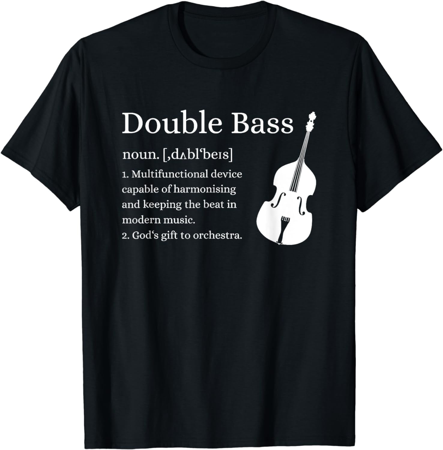 Double Bass Definition TShirt Upright Bass Instrument Shirt