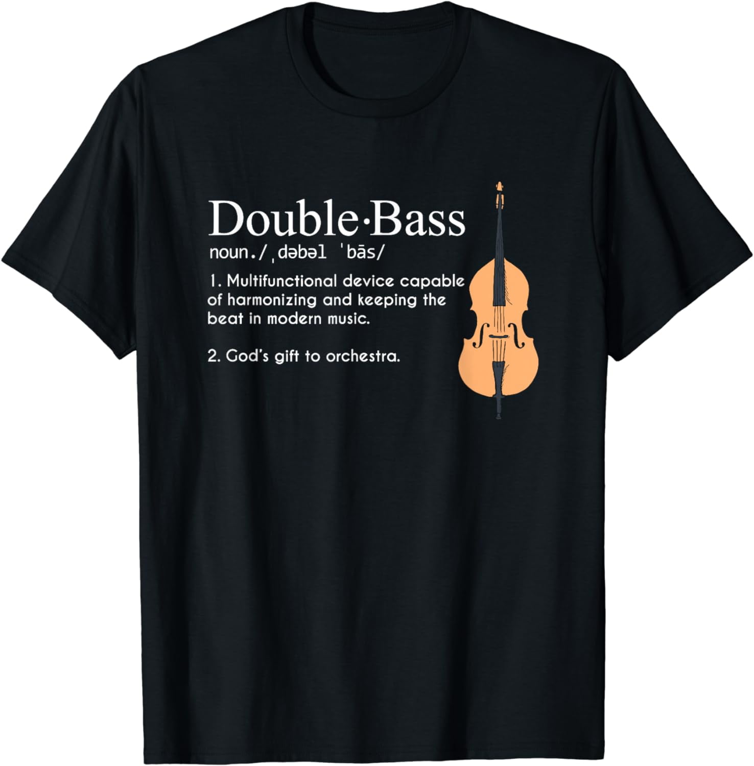 Double Bass Definition Upright Bass Instrument TShirt