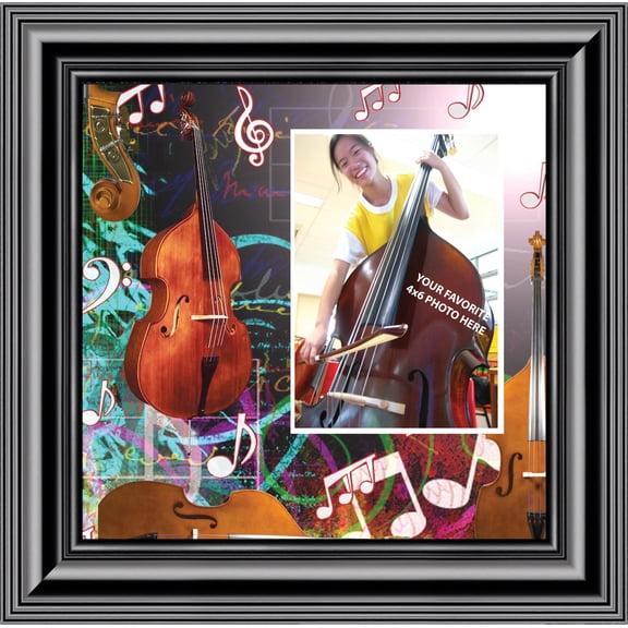 Double Bass, Marching or Concert Band Personalized Picture Frame, 10X10, 3506