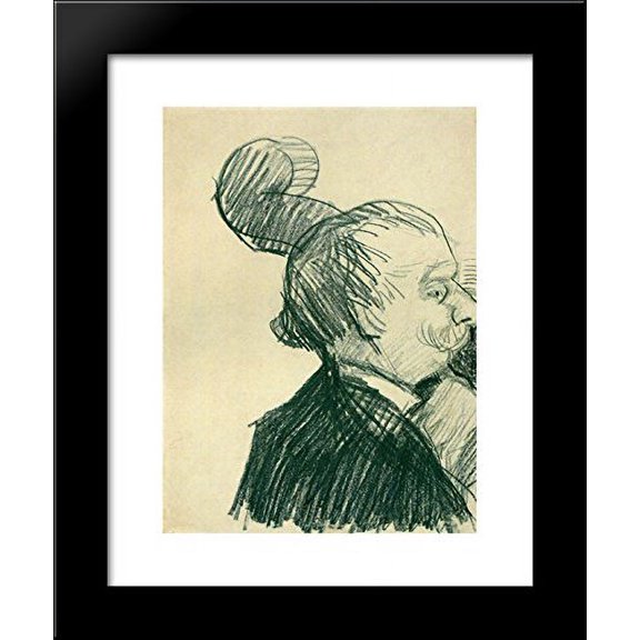 Double-Bass Player 20x24 Framed Art Print by Vincent van Gogh