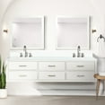 thumbnail image 1 of Double Bath Vanity 80 In. W X 22 D White - Solid Wood Frame, Quartz Top, Soft Close, Fully Assembled Bathroom Console Cabinet Countertop,, 1 of 4