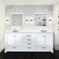 thumbnail image 1 of Double Bath Vanity 80" X 22" - White Quartz Top, 30" Mirrors, Soft Close, To Damage And Stains 80 In. W 22 D 30 Daily Use, 1 of 6