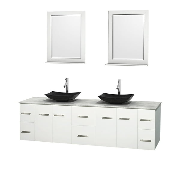 Wyndham Collection WCVW00980DWHCMGS4M24 80 in. Double Bathro
