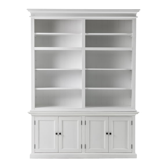 Novasolo Home Decorative Double-Bay Hutch Unit - White