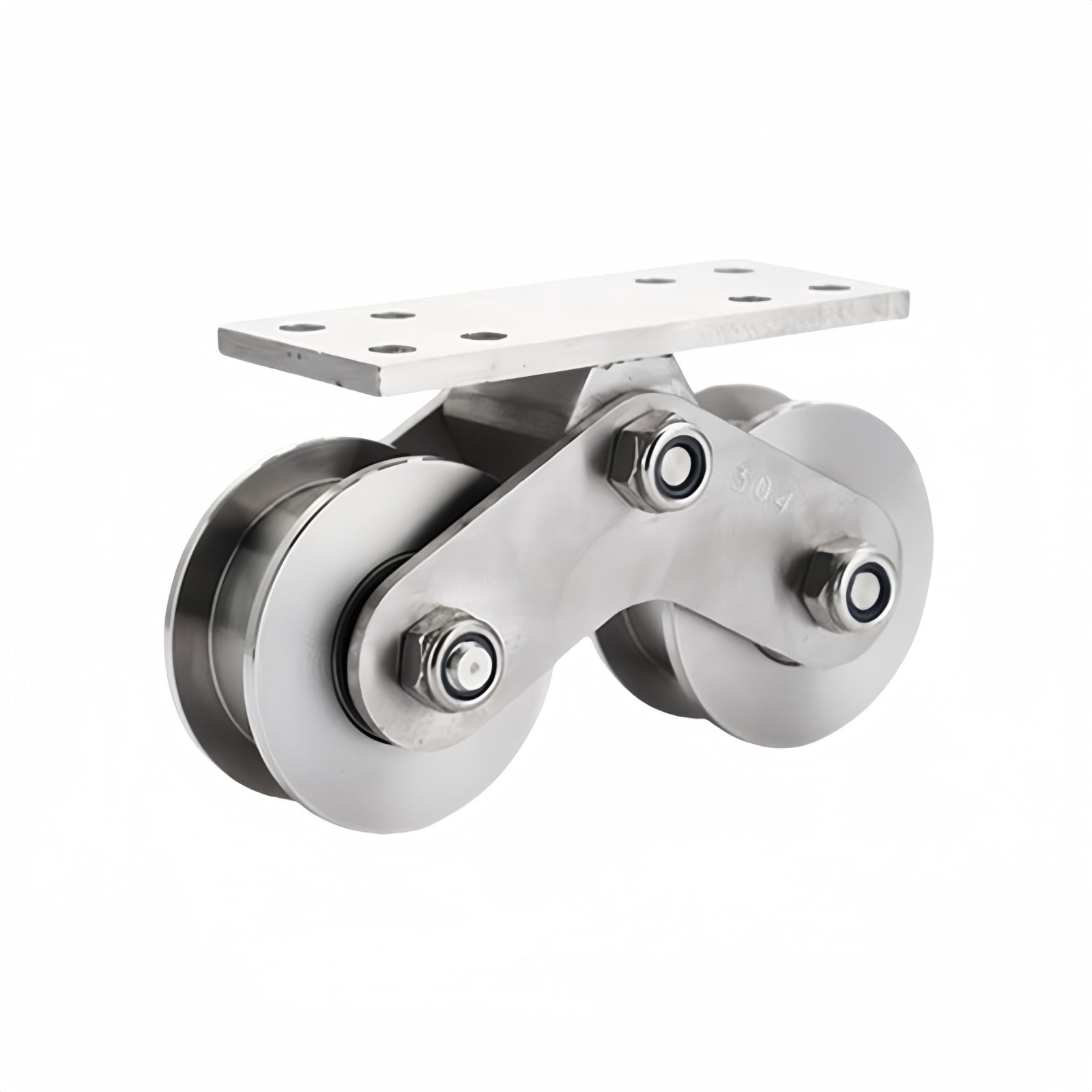 Double Bearing Caster with Bracket Stainless Steel for Inverted Track ...