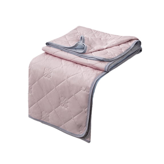 Double Bed Quilt 79x60 Inches - Blue & Purple Diamond Stitch All-Season Polyester Bedding, Soft & Machine Washable (Pink)