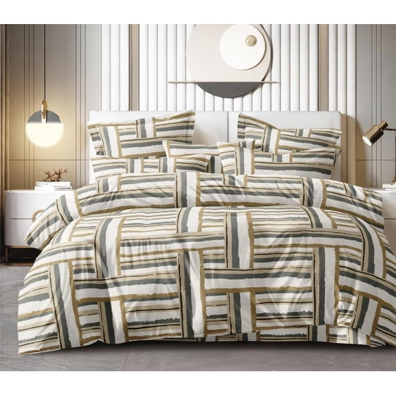 Double Bedsheet For King Size With 2 Matching Pillow Covers - 108 X 108 Inches, Multicolor | Glace Cotton Printed Bedsheet Lightweight, Soft & Smooth - Ideal For Home, Guest House