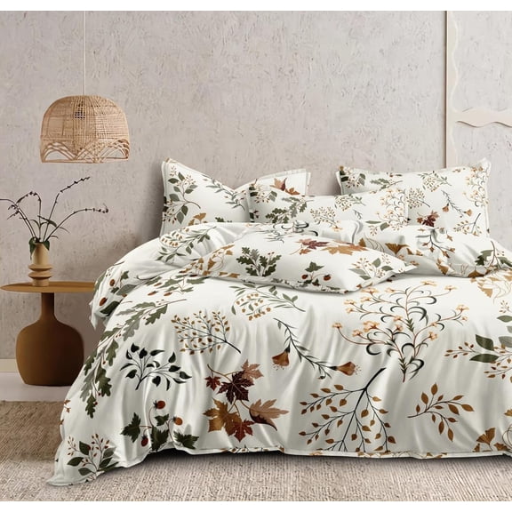 Double Bedsheet For King Size With 2 Matching Pillow Covers - 108 X 108 Inches, White | Glace Cotton Printed Bedsheet Lightweight, Soft & Smooth - Ideal For Home, Guest House