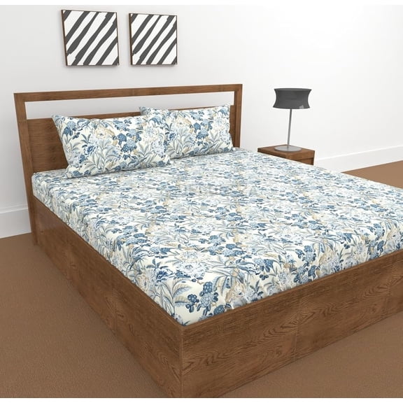 Double Bedsheet For Queen Size With 2 Pillow Covers For Home - 60 X 78 Inches, Multicolor | Smooth Finish, Soft Touch & Breathable Comfort For Everyday Use