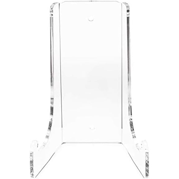 Double-Bend Acrylic Easel Stand 12.5 H |Table top or Wall Mount, Display, Flat Plates, Photos, Place Cards, use for Weddings, Funerals or Birthdays | Clear (H 12.5 x W 8 1/4" D x 6 3/4")