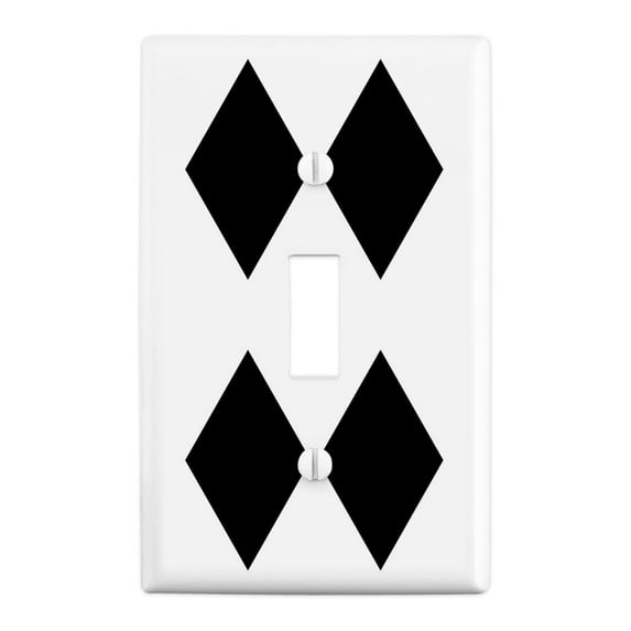 Double Black Diamond Skiing Experts Only Plastic Wall Decor Toggle Light Switch Plate Cover