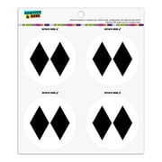 Double Black Diamond Skiing Experts Only Refrigerator Fridge Locker Vinyl Circle Magnet Set