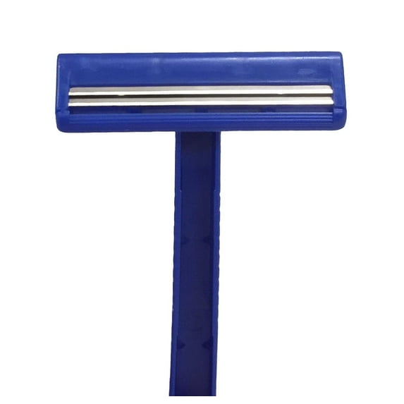Double Blade Facial Razors,Blue,Case of 500