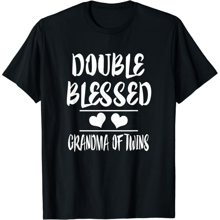 Double Blessed Grandma Of Twins T-Shirt Grandmother Gift Double Blessed Grandma Of Twins T-Shirt Grandmother Gift