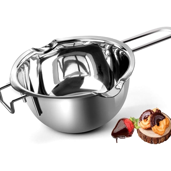 Double Boiler Pot, 600ML/20OZ Melting Pot Bowl Stainless Steel for Chocolate Butter Cheese Candy Making