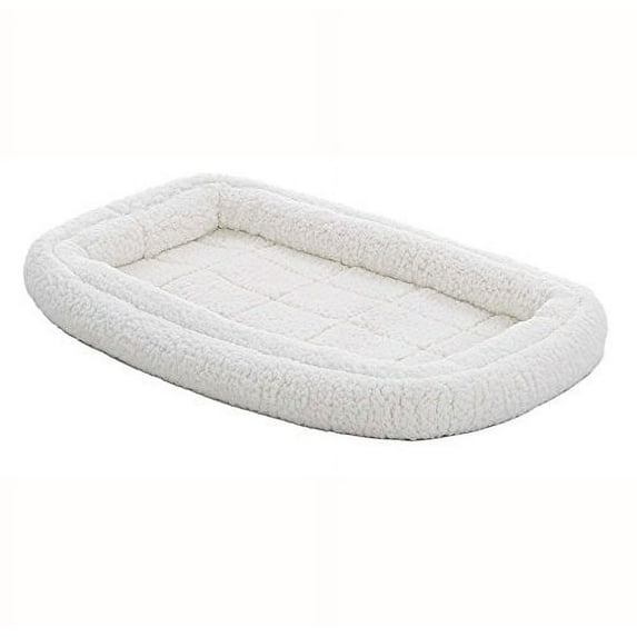 Double Bolster Pet Bed 24-Inch Dog Bed Ideal For Small Dog Breeds & Fits 24-Inch Long Dog Crates