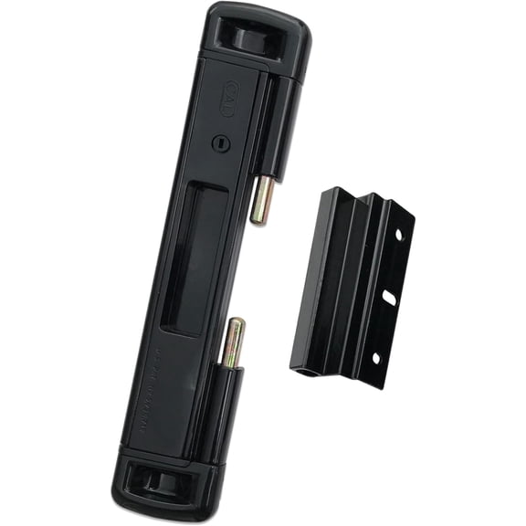Double Bolt for Sliding Glass Doors - Newly Patented - Advanced Technology to Keep Your Family Safe and Secure - High Security - Virtually Burglar Proof (Black)