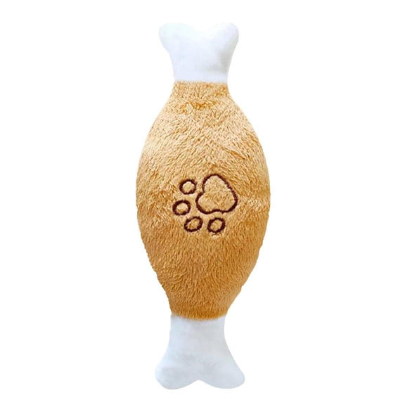 Double Bone Chicken Leg Dog Chew Toy, Sound Making Interactive Play Supplies, 19 cm