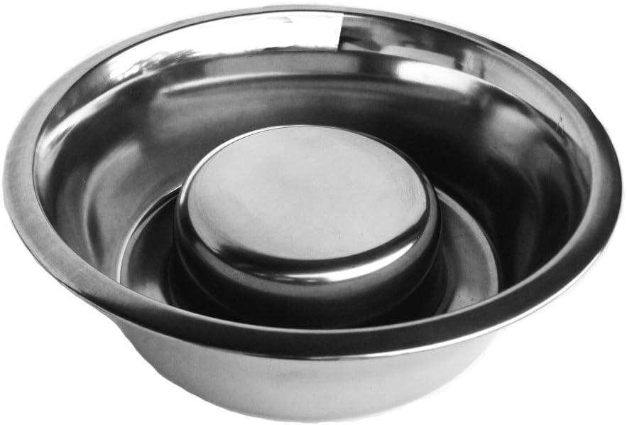 Double Bowl Elevated Diner With Slow Feed Bowl 10" Tall Raised