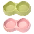 thumbnail image 1 of 2 pcs Plastic Bowls Kitten Home Waterer for Pet Shop Puppy Drinking Double and Bowl Dog Water And Small Cats Food - type:style6, 1 of 5