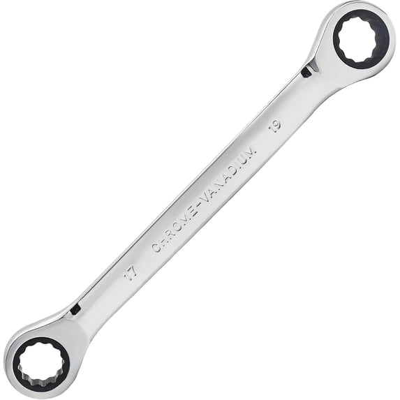 Double Box End Ratcheting Wrench 72 Teeth 12 Point Ratchet Gear Spanner ...
