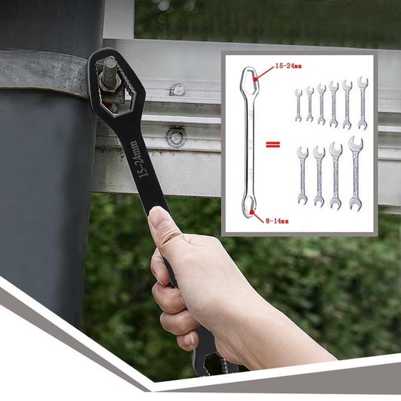 Double Box End Wrench Metric 27mm 12 Point Hand Tool for Car Repair and Home Maintenance 10.6 Inches Long Chrome Vanadium Steel Wrench for Tight Spaces Professional Mechanic Grade