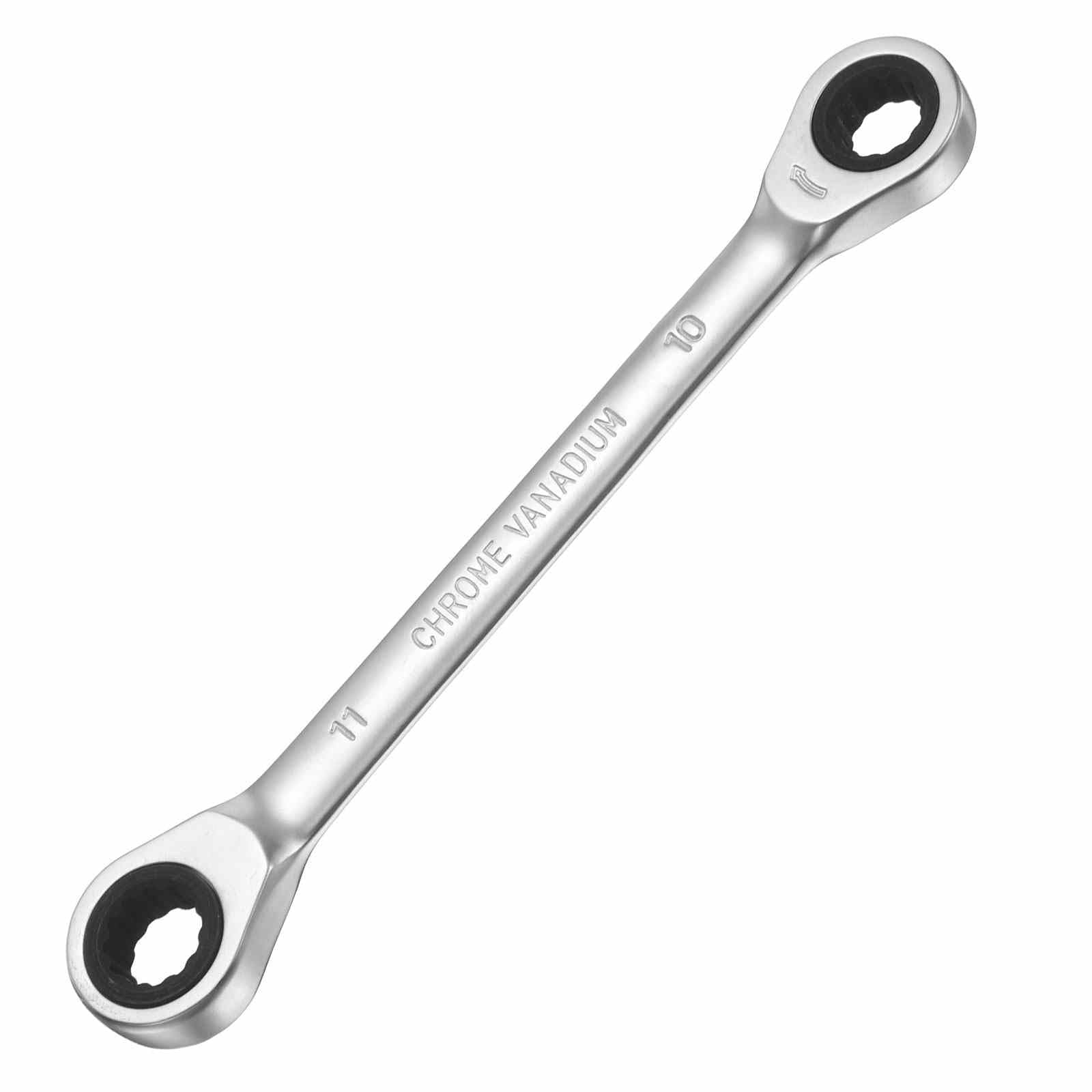 Double Box End Wrench Metric 8-10mm 72-Tooth 12-Point Ratchet Gear ...