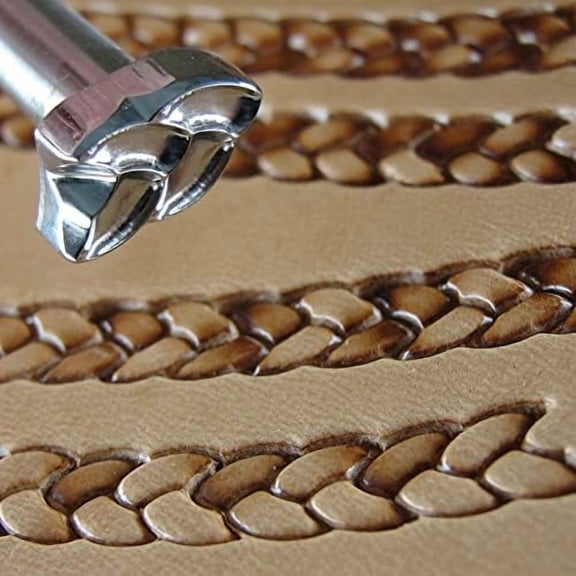 Double Braid Border Leather Stamp, Stainless Steel Leather Stamping Tool, Zhong Jiang Leathercraft Stamp$$Art & Craft