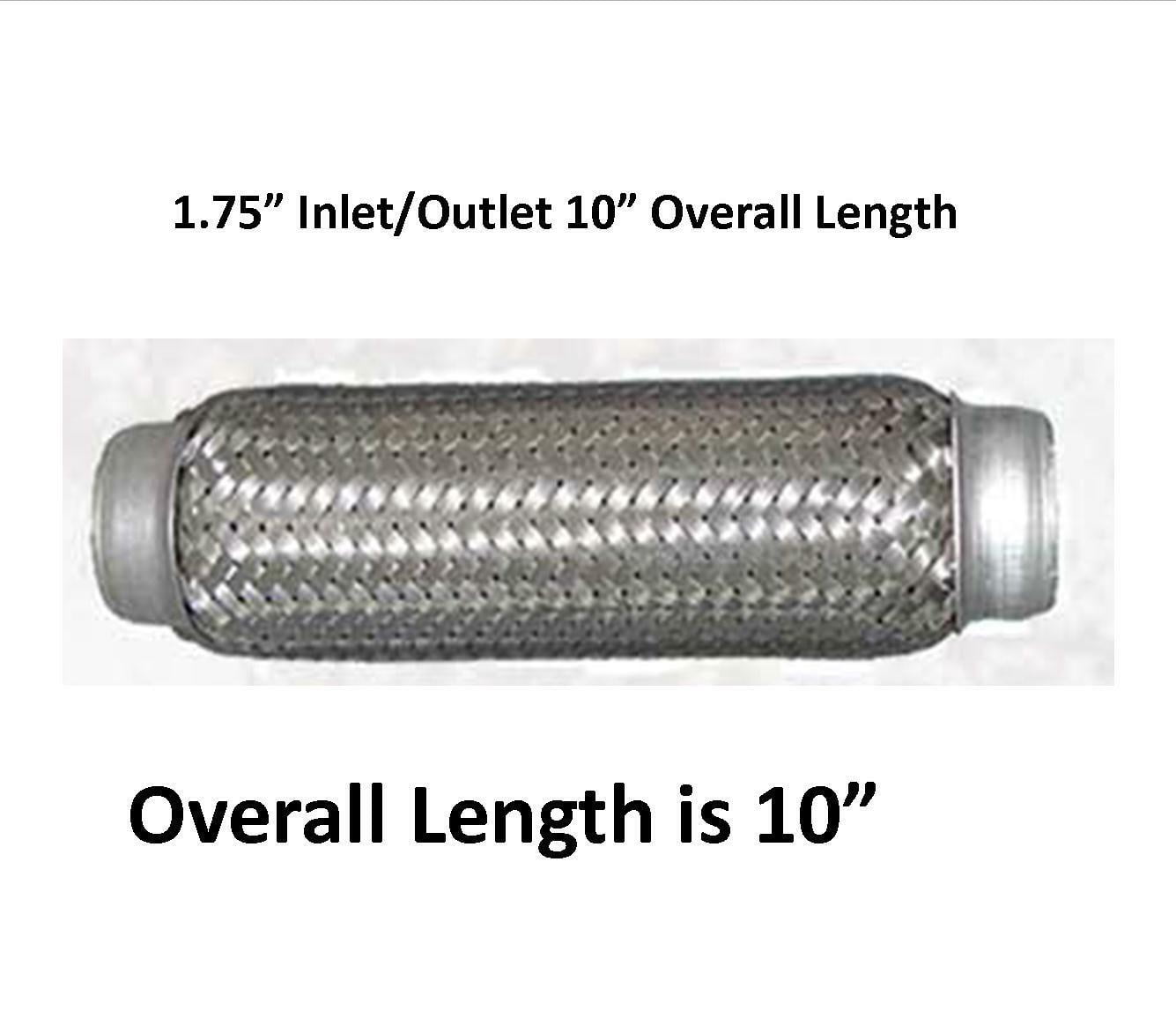 3x8 Inch Flex Pipe Exhaust Stainless Steel Double Braid Heavy Duty Cou
