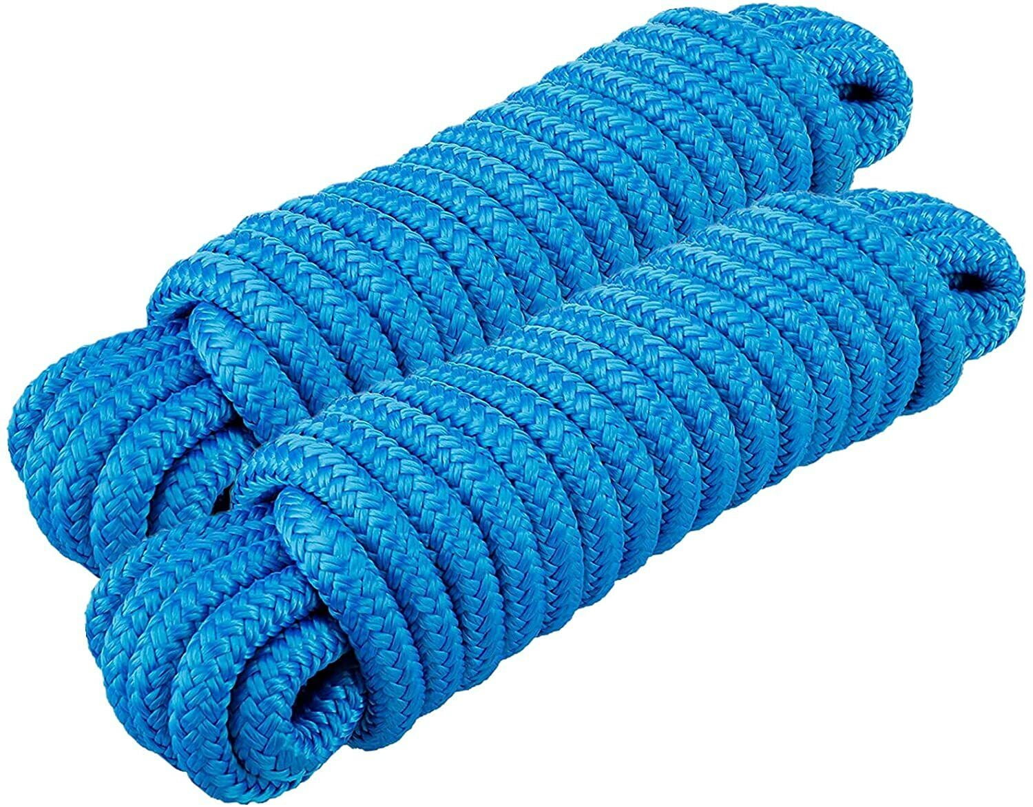 2 Pcs 3/8 x 15' Boat Dock Lines Marine Rope Mooring Rope Double