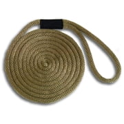 Double Braid Nylon Dock Line - Gold, 3/8" x 20'