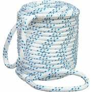 Double Braid Polyester Arborist Bull Rope | Made in USA | Rigging Hoisting Line | High Strength Tree Rope | 1 inch x 200 feet, 2 eye splices